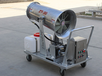 我司30型不銹鋼霧炮，適用于酸堿環(huán)境