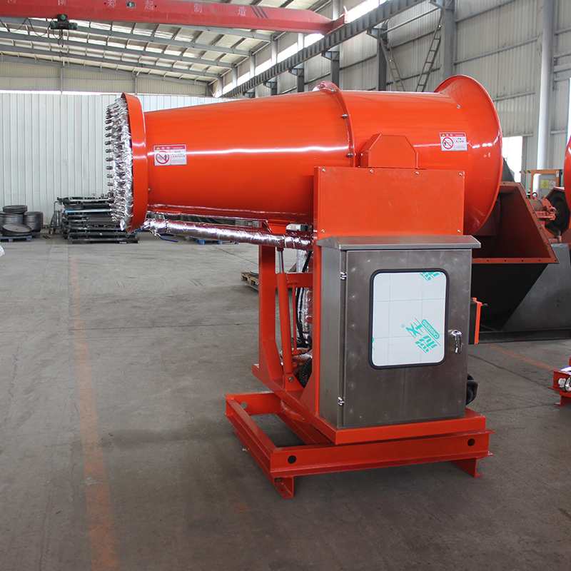 鄭通生產(chǎn)的煤廠霧炮機(jī)是采用什么除塵原理？